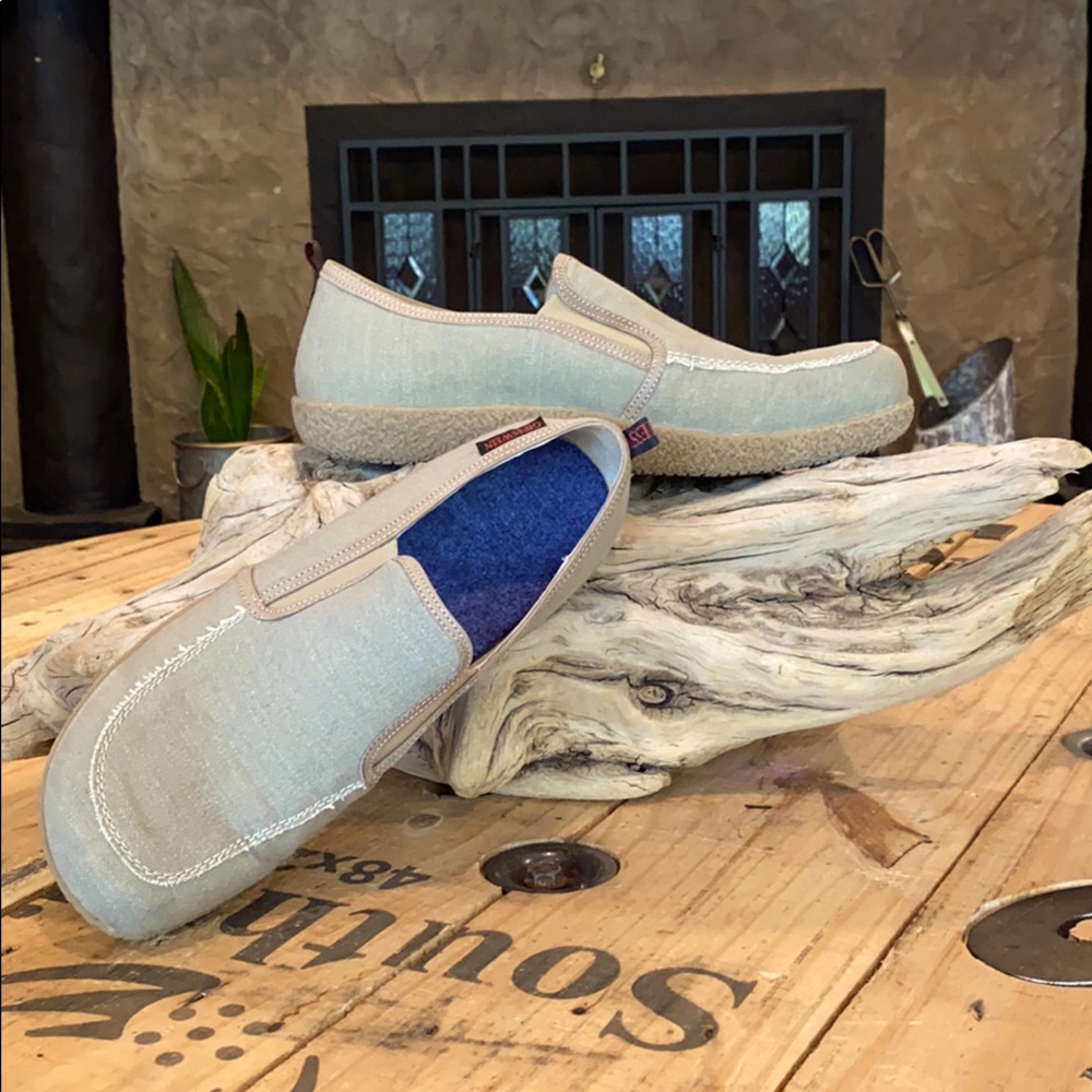 Men’s Geisswein canvas and leather slip on shoe